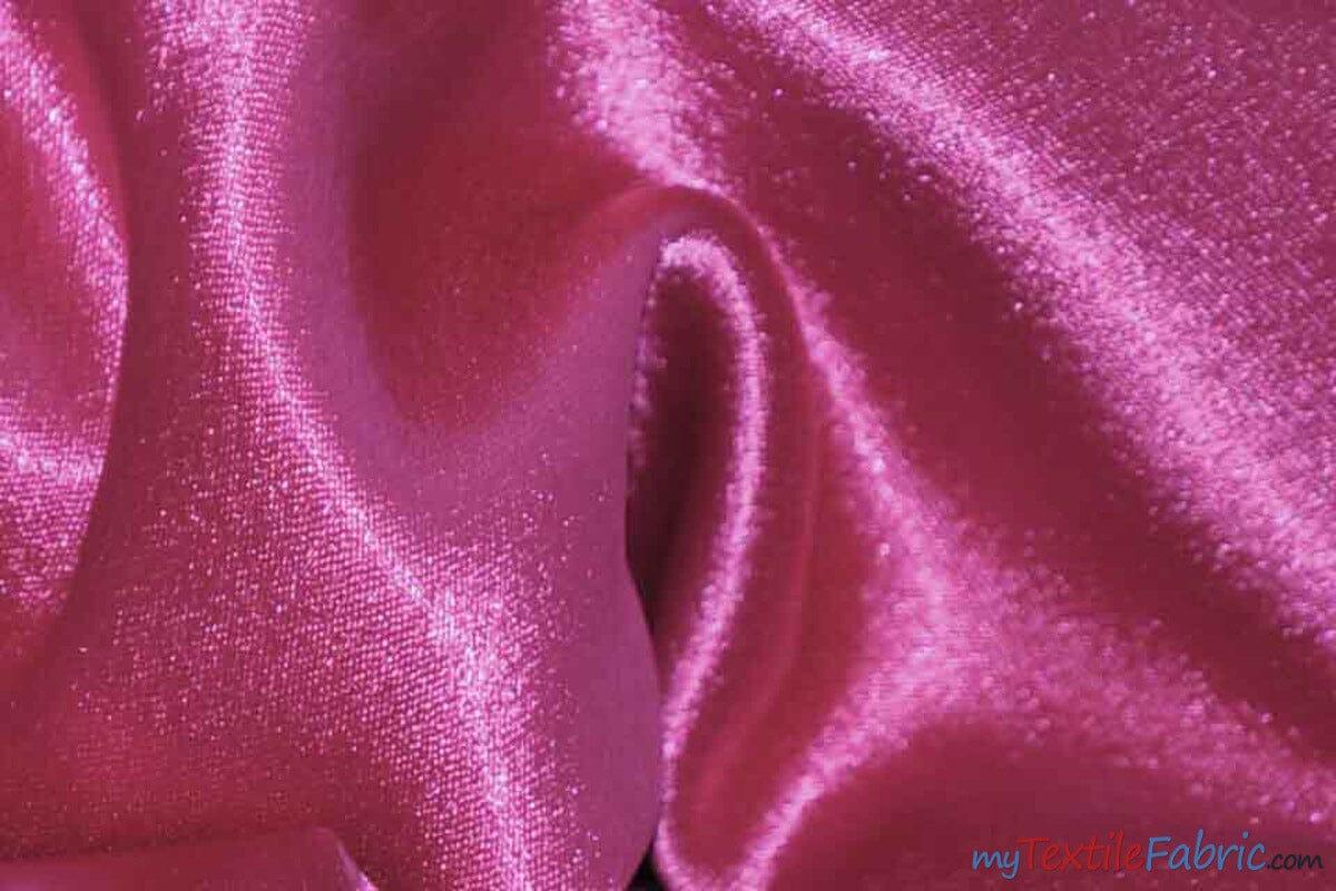 Superior Quality Crepe Back Satin | Japan Quality | 60" Wide | Continuous Yards | Multiple Colors | Fabric mytextilefabric Yards Fuchsia
