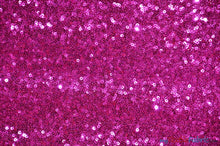 Load image into Gallery viewer, Glitz Mesh Sequins Fabric | 3mm Glitter Sequins | 52&quot; Wide | Multiple Colors | Fabric mytextilefabric Yards Fuchsia 
