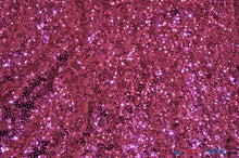 Load image into Gallery viewer, Gatsby Sequins Fabric | 6mm Flat Sewn Sequins on Mesh | 52&quot; Wide | Multiple Colors | Fabric mytextilefabric Yards Fuchsia 
