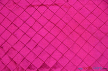 Load image into Gallery viewer, Taffeta Pintuck Fabric | 2&quot;x2&quot; Diamond | Diamond Taffeta Fabric | 54&quot; Wide | Multiple Colors | Fabric mytextilefabric Yards Fuchsia 
