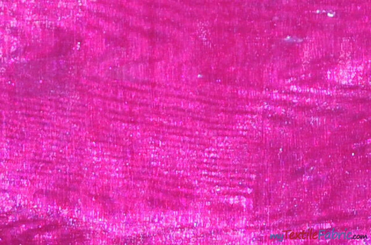 Soft and Smooth Mirror Organza Fabric | 60" Wide | Continuous Yards | Multiple Colors | Fabric mytextilefabric Yards Fuschia