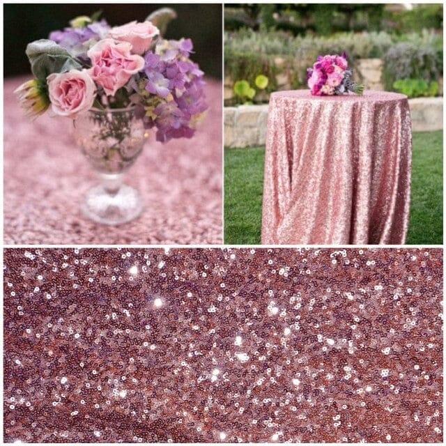 Glitz Mesh Sequins Fabric | 3mm Glitter Sequins | 52" Wide | Multiple Colors | Fabric mytextilefabric Yards Mauve