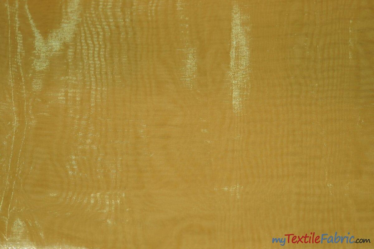 Soft and Smooth Mirror Organza Fabric | 60" Wide | Continuous Yards | Multiple Colors | Fabric mytextilefabric Yards Gold