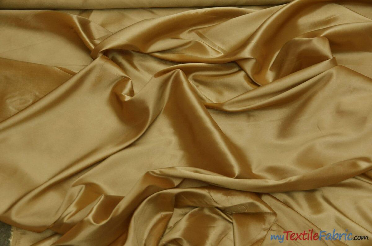Taffeta Fabric | Two Tone Taffeta Fabric | Non Stretch Taffeta | 60" Wide | Multiple Solid Colors | Continuous Yards | Fabric mytextilefabric Yards Gold