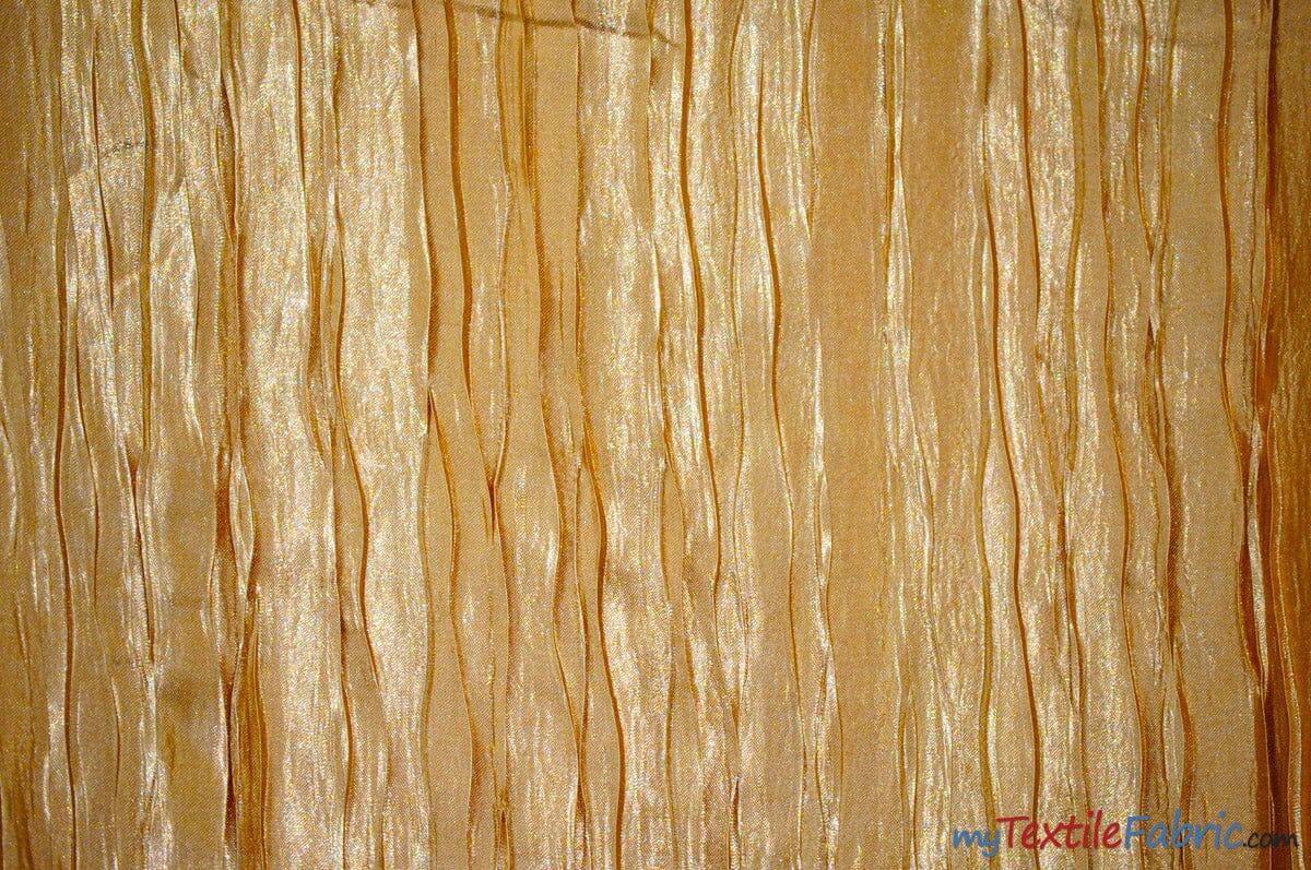 Extra Wide Italian Crush Satin | 108" Wide | Multiple Colors | Fabric mytextilefabric Yards Gold