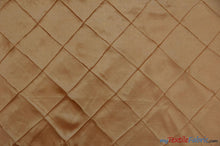 Load image into Gallery viewer, Taffeta Pintuck Fabric | 4&quot;x4&quot; Diamond | Diamond Taffeta Fabric | 58&quot; Wide | Multiple Colors | Wholesale Bolt | Fabric mytextilefabric Bolts Gold 

