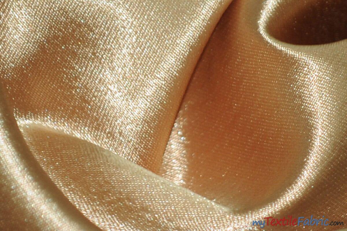 Superior Quality Crepe Back Satin | Japan Quality | 60" Wide | Continuous Yards | Multiple Colors | Fabric mytextilefabric Yards Gold