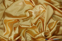Load image into Gallery viewer, Charmeuse Satin | Silky Soft Satin | 60&quot; Wide | 3&quot;x3&quot; Sample Swatch Page | Fabric mytextilefabric Sample Swatches Gold 
