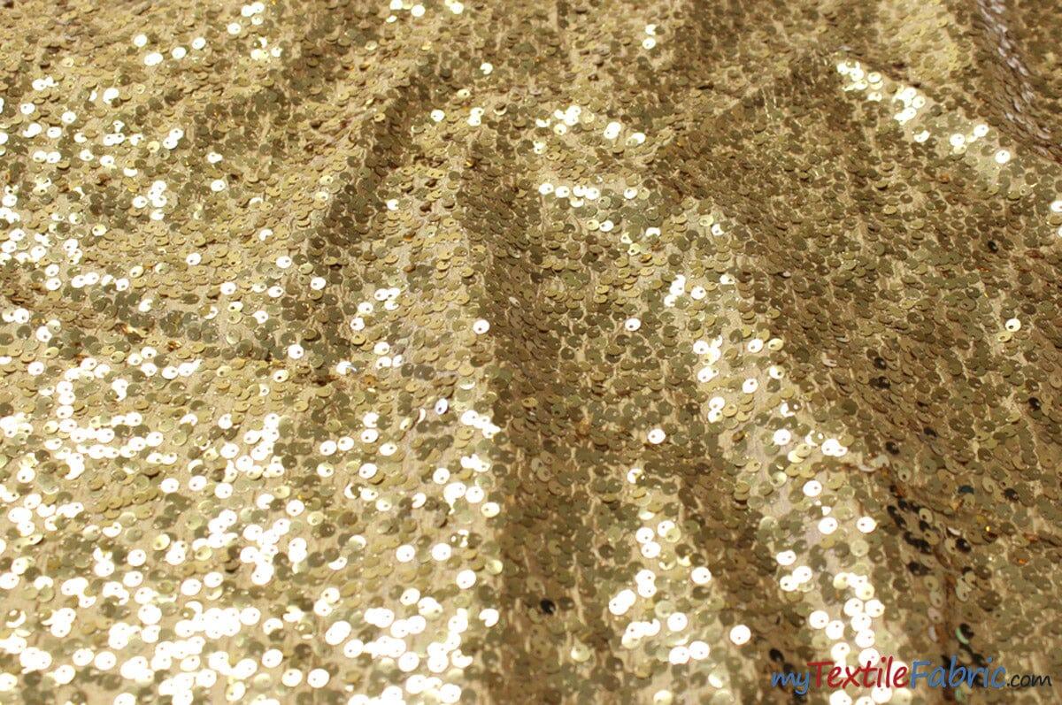 Sequins Taffeta Fabric by the Yard | Glitz Sequins Taffeta Fabric | Raindrop Sequins | 54" Wide | Tablecloths, Runners, Dresses, Apparel | Fabric mytextilefabric Yards Gold