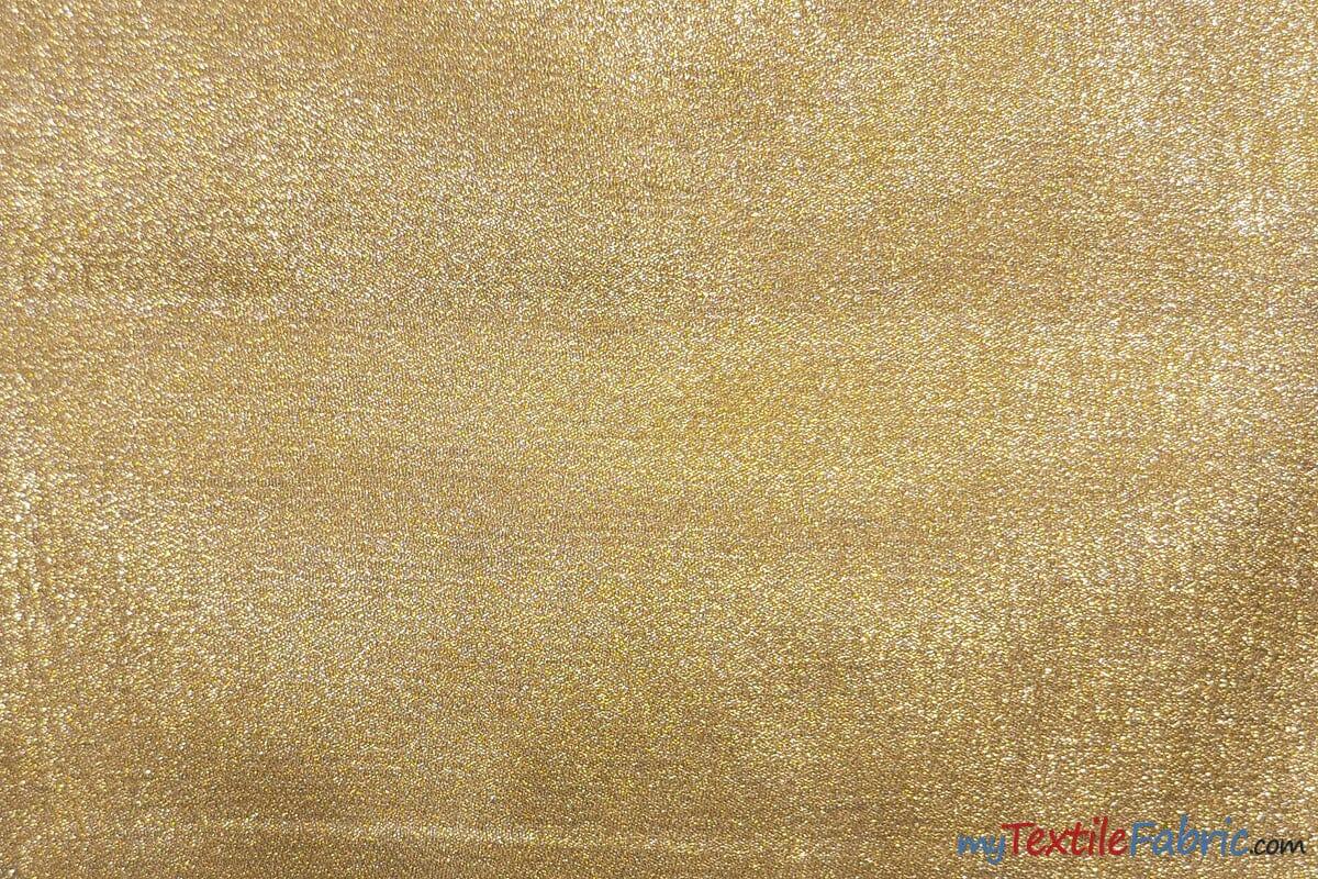 Metallic Lame | Metallic Satin Lame | 60" Wide | Gold and Silver | Satin Woven Lame | Fabric mytextilefabric Yards Gold
