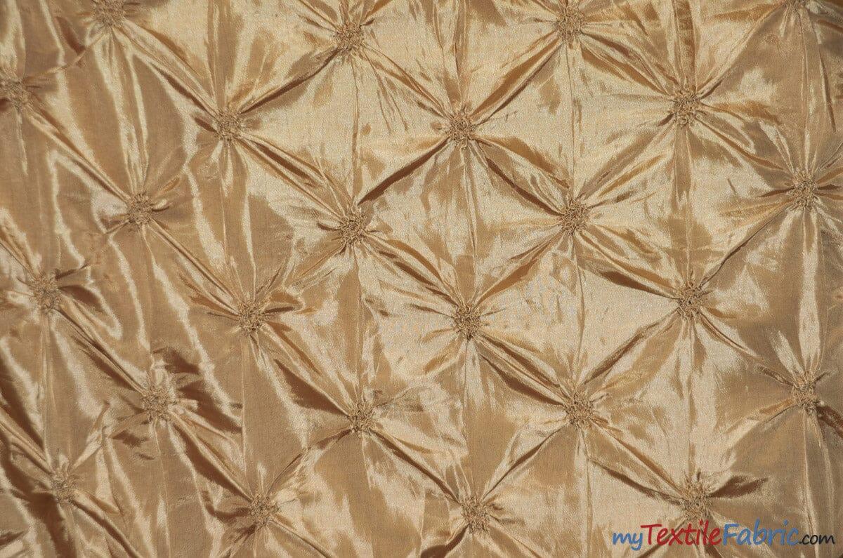 Pinwheel Taffeta Fabric | Button Taffeta Fabric | 48" Wide | Multiple Colors | Fabric mytextilefabric Yards Gold