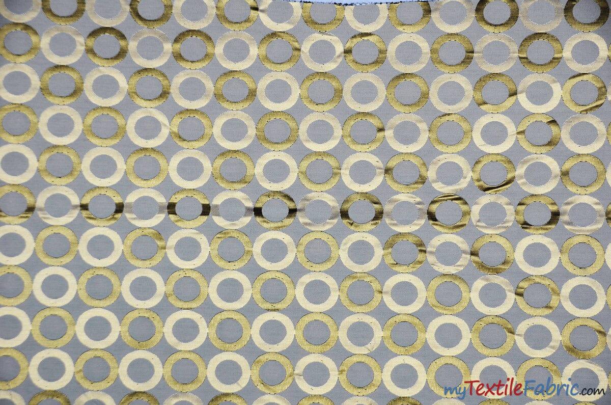 Metallic Contempo Brocade | Contempo Jacquard | 60" Wide | Drapery, Curtains, Tablecloth, Costume | Multiple Colors | Fabric mytextilefabric 3"x3" Sample Swatch Gold