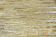 Load image into Gallery viewer, Crush Lame | Metallic Crease Crinkled Lame | 52&quot; Wide | Fabric mytextilefabric Yards Gold 
