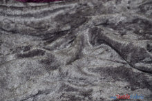 Load image into Gallery viewer, Panne Velvet Fabric | 60&quot; Wide | Crush Panne Velour | Apparel, Costumes, Cosplay, Curtains, Drapery &amp; Home Decor | Fabric mytextilefabric Yards Grey 
