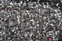 Load image into Gallery viewer, Glitz Mesh Sequins Fabric | 3mm Glitter Sequins | 52&quot; Wide | Multiple Colors | Fabric mytextilefabric Yards Grey 
