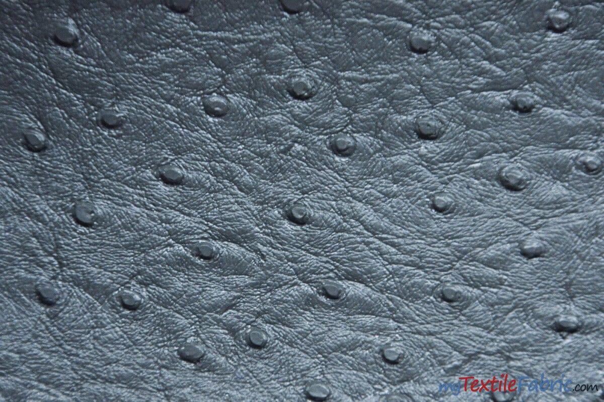 Ostrich Vinyl Fabric | Imitation Ostrich Leather | 54" Wide | Upholstery Weight Fabric | Fabric mytextilefabric Yards Grey