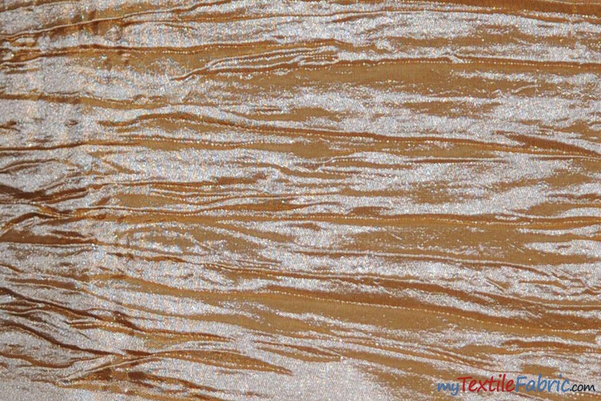 Crease Taffeta Fabric | Crush Taffeta | 52" Wide | Continuous Yards | Multiple Colors | Fabric mytextilefabric Yards Honey