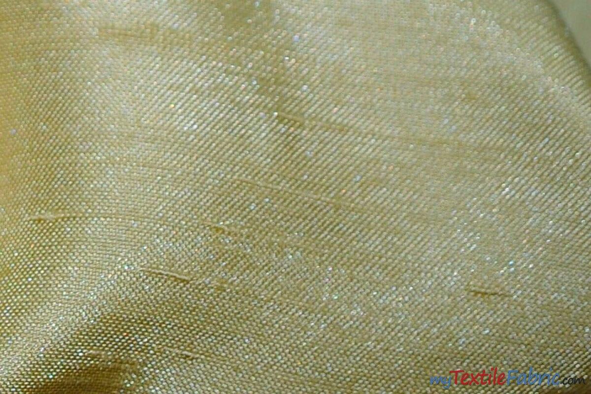 Shantung Satin Fabric | Satin Dupioni Silk Fabric | 60" Wide | Multiple Colors | Continuous Yards | Fabric mytextilefabric Yards Honey