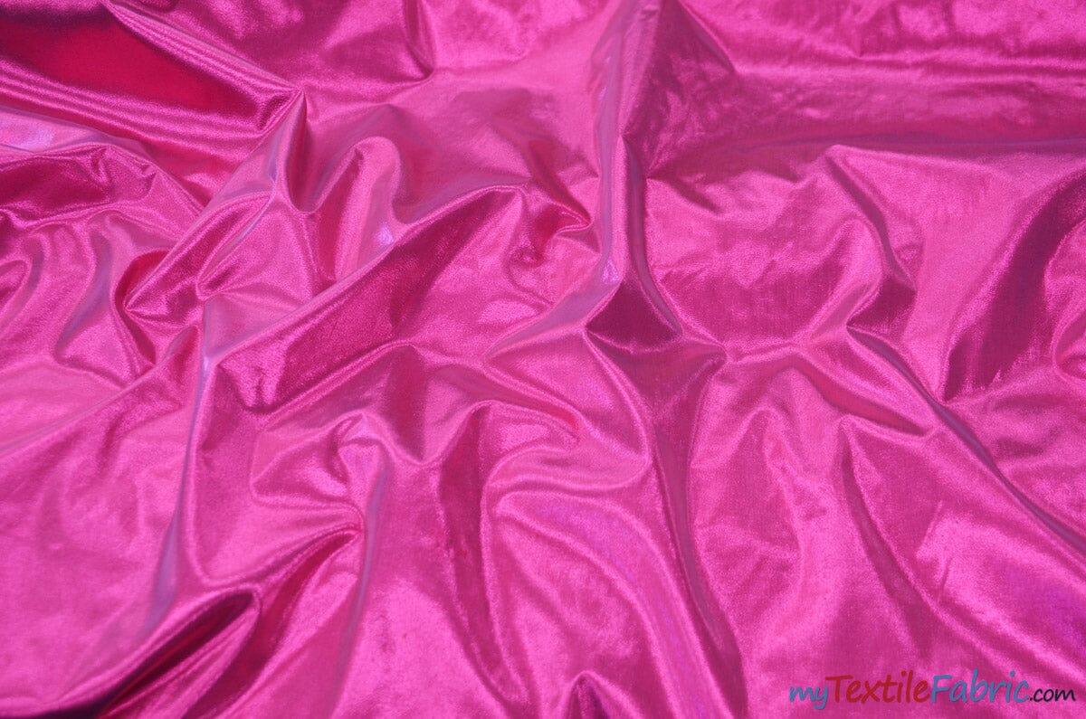 Super Soft Slipper Lame Fabric | 60" Wide | Decorative 100% Polyester Lame Fabric | Multiple Colors | Fabric mytextilefabric Yards Hot Pink