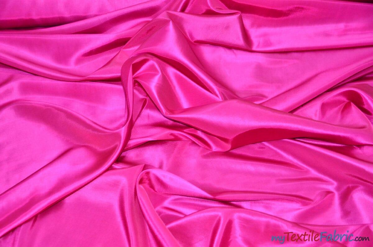 Taffeta Fabric | Two Tone Taffeta Fabric | Non Stretch Taffeta | 60" Wide | Multiple Solid Colors | Continuous Yards | Fabric mytextilefabric Yards Hot Pink