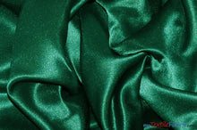 Load image into Gallery viewer, L&#39;Amour Satin Fabric | Polyester Matte Satin | Peau De Soie | 60&quot; Wide | Continuous Yards | Wedding Dress, Tablecloth, Multiple Colors | Fabric mytextilefabric Yards Hunter Green 
