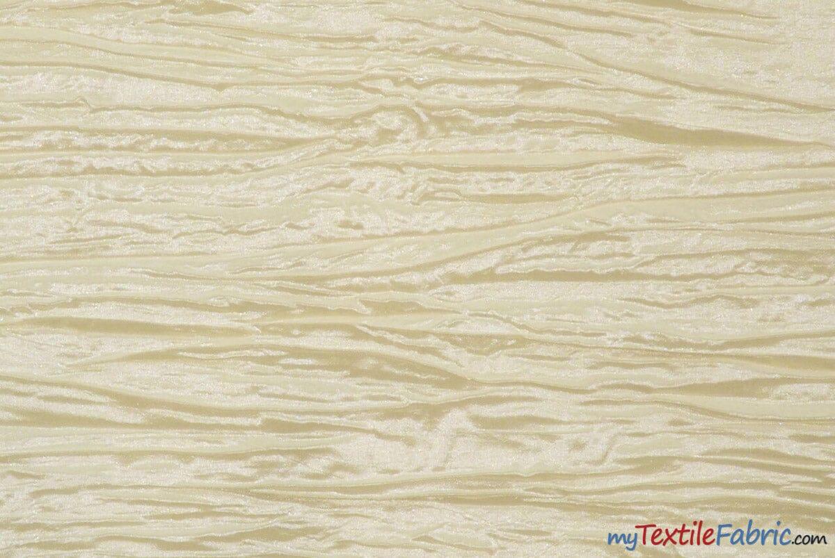 Crease Taffeta Fabric | Crush Taffeta | 52" Wide | Continuous Yards | Multiple Colors | Fabric mytextilefabric Yards Ivory
