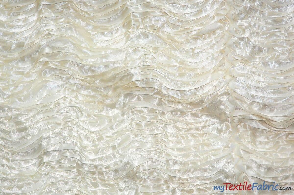 Australian Layered Puff Satin | 54" Wide | Multiple Colors | Fabric mytextilefabric Yards Ivory