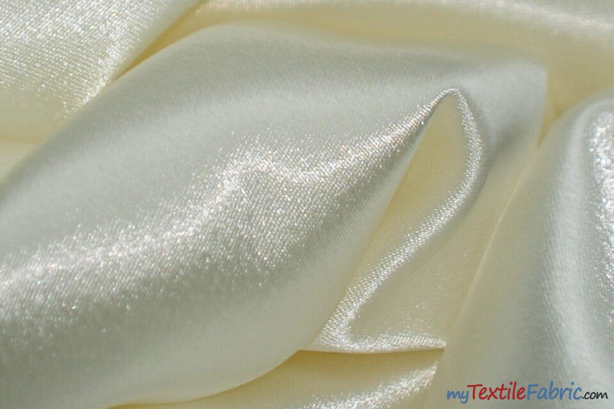 Superior Quality Crepe Back Satin | Japan Quality | 60" Wide | Continuous Yards | Multiple Colors | Fabric mytextilefabric Yards Ivory