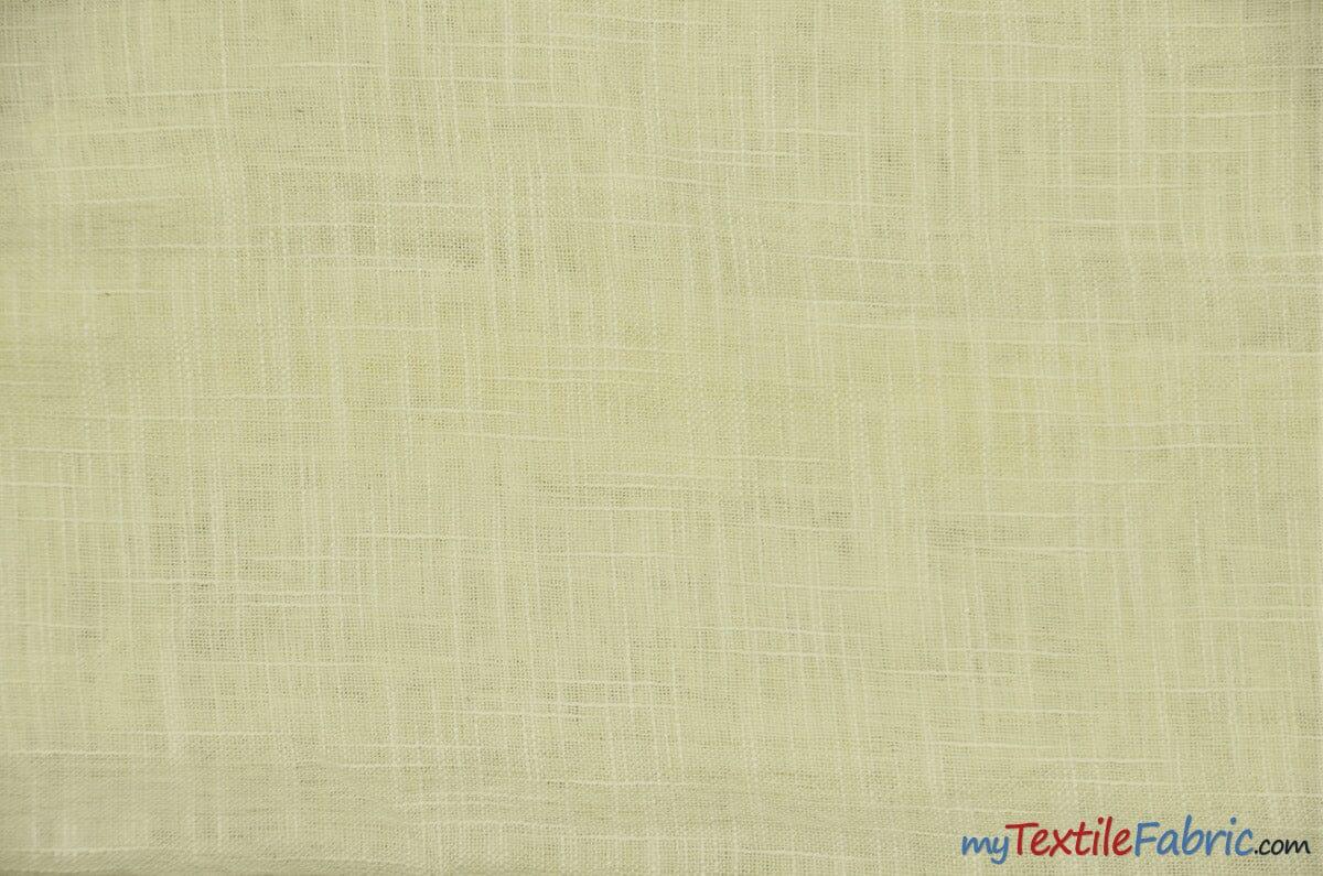 Extra Wide Faux Sheer Linen | Imitation Sheer Linen for Drapery | 108" Wide | Multiple Colors | Fabric mytextilefabric Yards Ivory