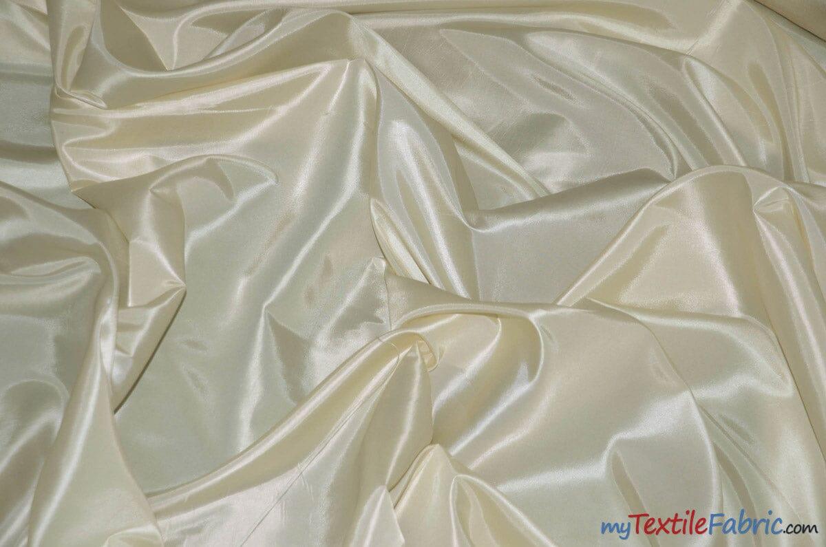 Stretch Taffeta Fabric | 60" Wide | Multiple Solid Colors | Sample Swatch | Costumes, Apparel, Cosplay, Designs | Fabric mytextilefabric Sample Swatches Ivory