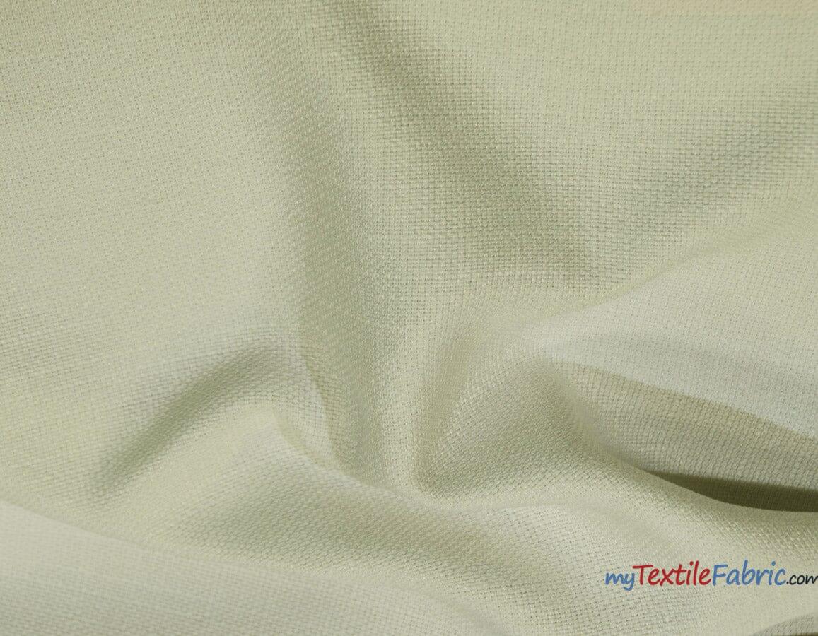 Rustic Linen Fabric | Imitation Linen Fabric | Faux Linen Fabric | 58" Wide | 5 Colors | Fabric mytextilefabric Yards Ivory
