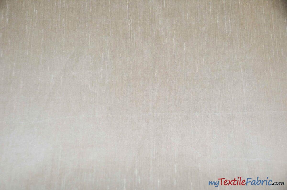 IFR Extra Wide Dupioni Silk | 100% Polyester Faux Dupioni Fabric | 120" Wide | Multiple Colors | Fabric mytextilefabric Yards Ivory