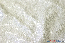 Load image into Gallery viewer, Sequins Taffeta Fabric by the Yard | Glitz Sequins Taffeta Fabric | Raindrop Sequins | 54&quot; Wide | Tablecloths, Runners, Dresses, Apparel | Fabric mytextilefabric Yards Ivory 
