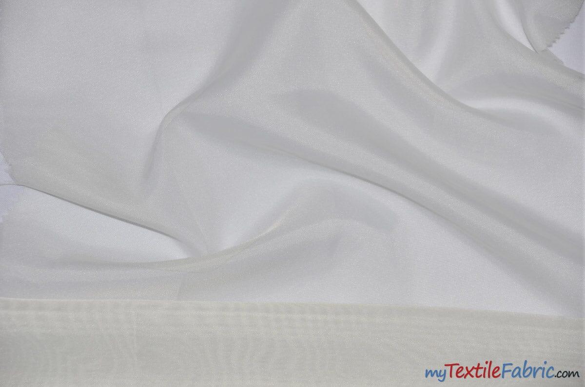 IFR Sheer Voile Fabric | 40 Colors | 120" Wide x 120 Yard Bolt | Wholesale Bolt for Wedding and Drape Panels and Home Curtain Panel | Fabric mytextilefabric Bolts Ivory