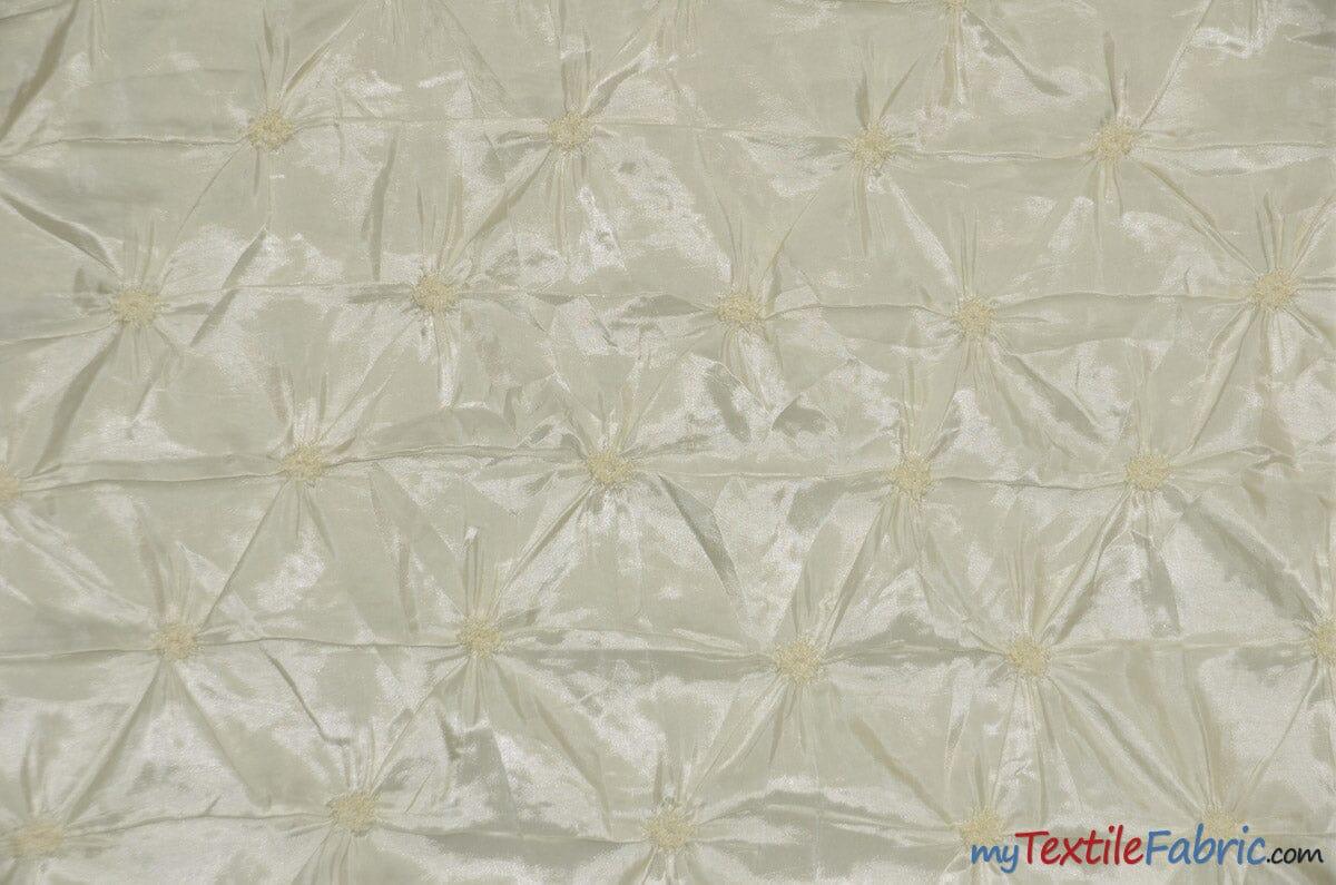 Pinwheel Taffeta Fabric | Button Taffeta Fabric | 48" Wide | Multiple Colors | Fabric mytextilefabric Yards Ivory