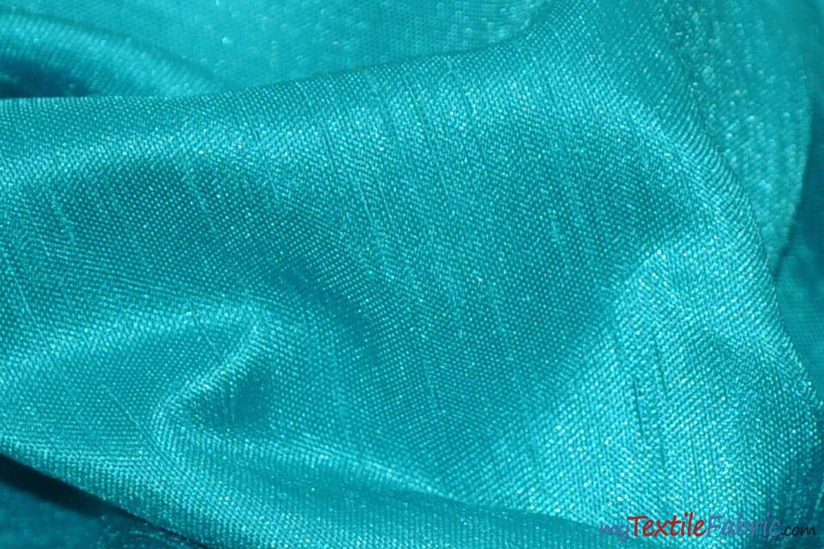 Shantung Satin Fabric | Satin Dupioni Silk Fabric | 60" Wide | Multiple Colors | Continuous Yards | Fabric mytextilefabric Yards Jade