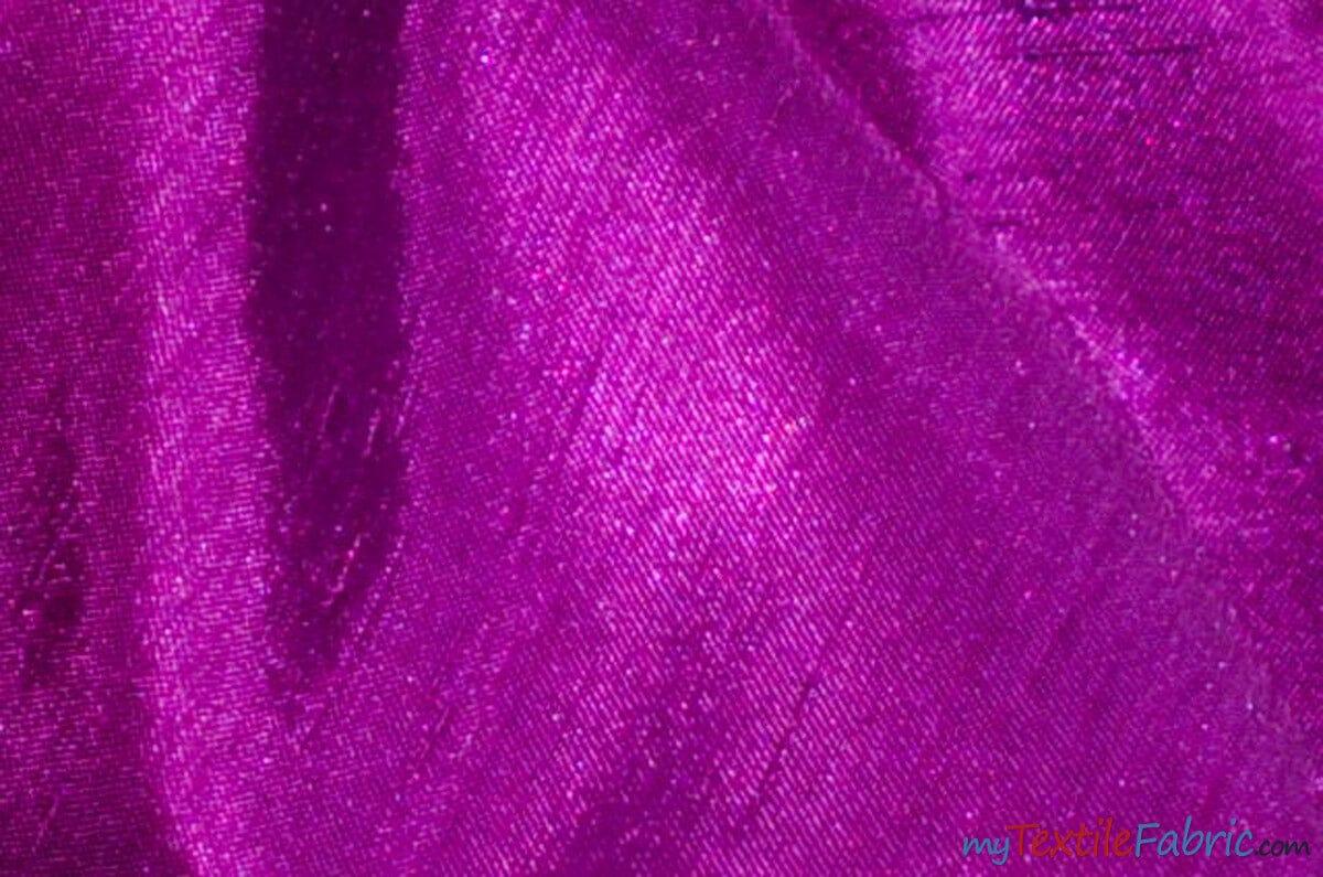 Shantung Satin Fabric | Satin Dupioni Silk Fabric | 60" Wide | Multiple Colors | Continuous Yards | Fabric mytextilefabric Yards Jewel Purple