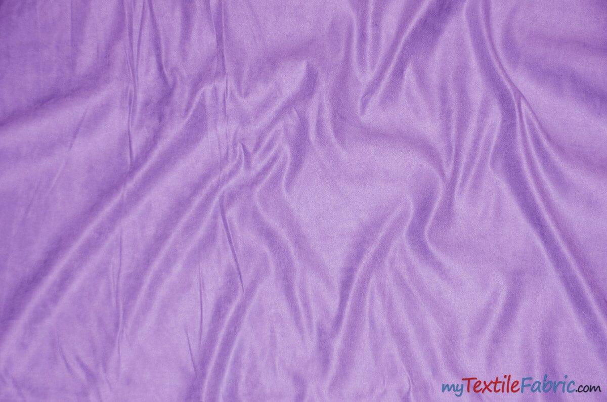 Suede Fabric | Microsuede | 40 Colors | 60" Wide | Faux Suede | Upholstery Weight, Tablecloth, Bags, Pouches, Cosplay, Costume | Sample Swatch | Fabric mytextilefabric Sample Swatches Lavender