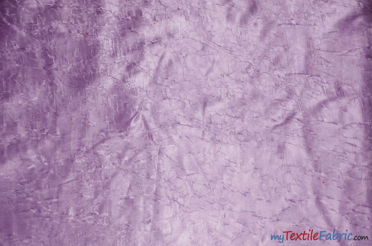 Silky Crush Satin | Crush Charmeuse Bichon Satin | 54" Wide | Continuous Yards | Multiple Colors | Fabric mytextilefabric Yards Lavender