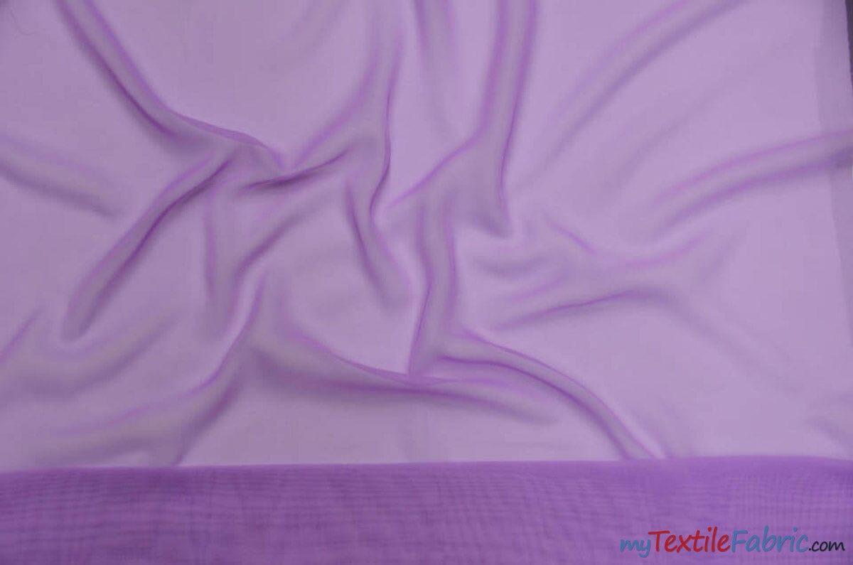 Double Georgette Fabric | 100% Polyester | 60" Wide | Multiple Colors | Poly Georgette Fabric | Fabric mytextilefabric Yards Lavender