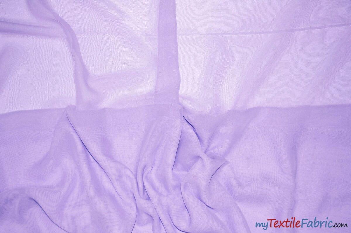 Two Tone Chiffon Fabric | Iridescent Chiffon Fabric | 60" Wide | Clean Edge | Multiple Colors | Continuous Yards | Fabric mytextilefabric Yards Lavender