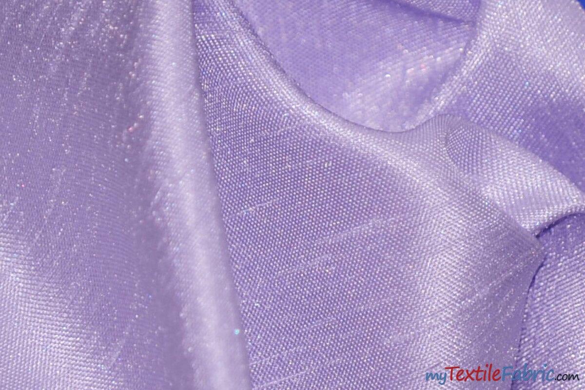Shantung Satin Fabric | Satin Dupioni Silk Fabric | 60" Wide | Multiple Colors | Continuous Yards | Fabric mytextilefabric Yards Lavender