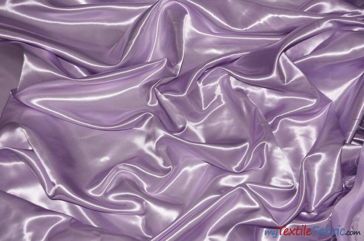 Silky Soft Medium Satin Fabric | Lightweight Event Drapery Satin | 60" Wide | Economic Satin by the Wholesale Bolt | Fabric mytextilefabric Bolts Lavender 0074