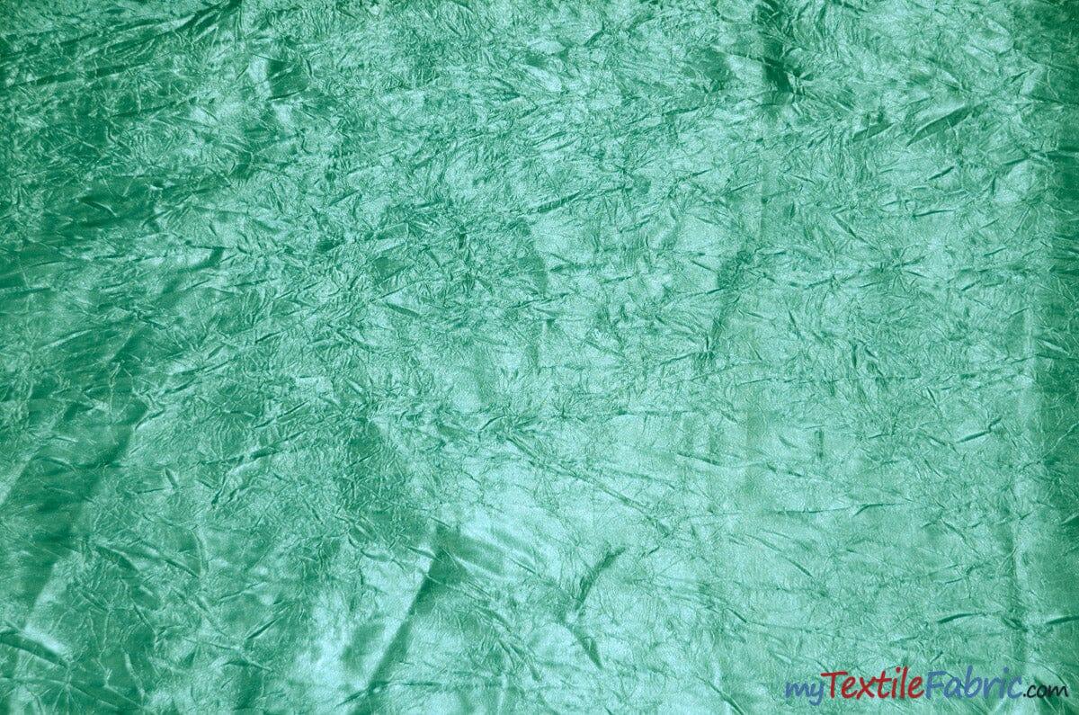 Silky Crush Satin | Crush Charmeuse Bichon Satin | 54" Wide | Continuous Yards | Multiple Colors | Fabric mytextilefabric Yards Light Aqua