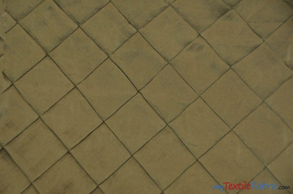 Taffeta Pintuck Fabric | 4"x4" Diamond | Diamond Taffeta Fabric | 58" Wide | Multiple Colors | Continuous Yards | Fabric mytextilefabric Yards Light Brown