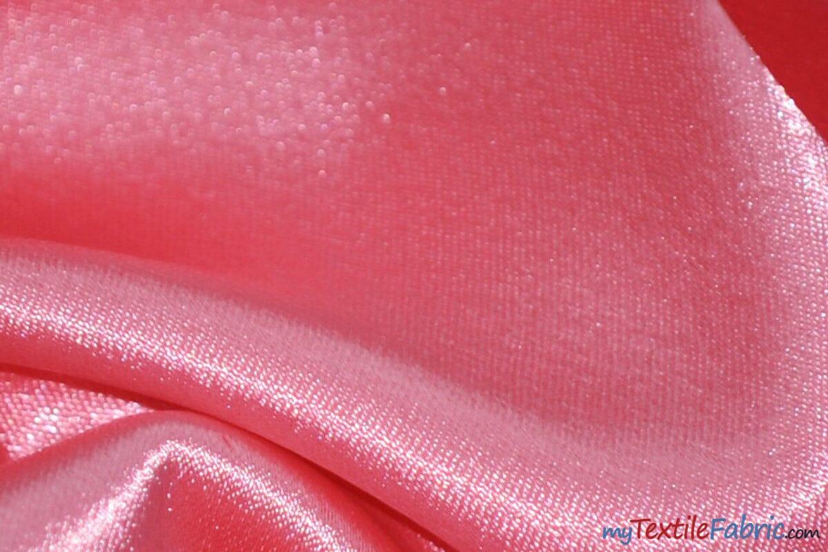 Superior Quality Crepe Back Satin | Japan Quality | 60" Wide | Continuous Yards | Multiple Colors | Fabric mytextilefabric Yards Light Coral