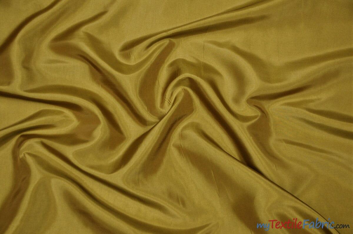 Taffeta Fabric | Two Tone Taffeta Fabric | Non Stretch Taffeta | 60" Wide | Multiple Solid Colors | Continuous Yards | Fabric mytextilefabric Yards Light Gold