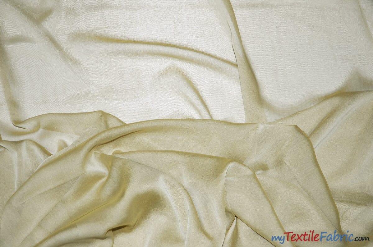 Two Tone Chiffon Fabric | Iridescent Chiffon Fabric | 60" Wide | Clean Edge | Multiple Colors | Continuous Yards | Fabric mytextilefabric Yards Light Khaki