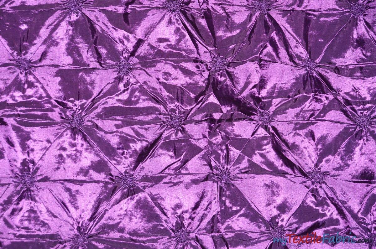 Pinwheel Taffeta Fabric | Button Taffeta Fabric | 48" Wide | Multiple Colors | Fabric mytextilefabric Yards Light Plum