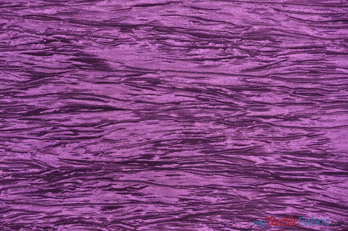 Crease Taffeta Fabric | Crush Taffeta | 52" Wide | Continuous Yards | Multiple Colors | Fabric mytextilefabric Yards Light Plum
